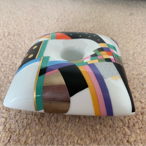 Brigitte Doege Rosenthal Studio Hand Painted Porcelain Candlestick Candle Holder - Picture 8 of 15